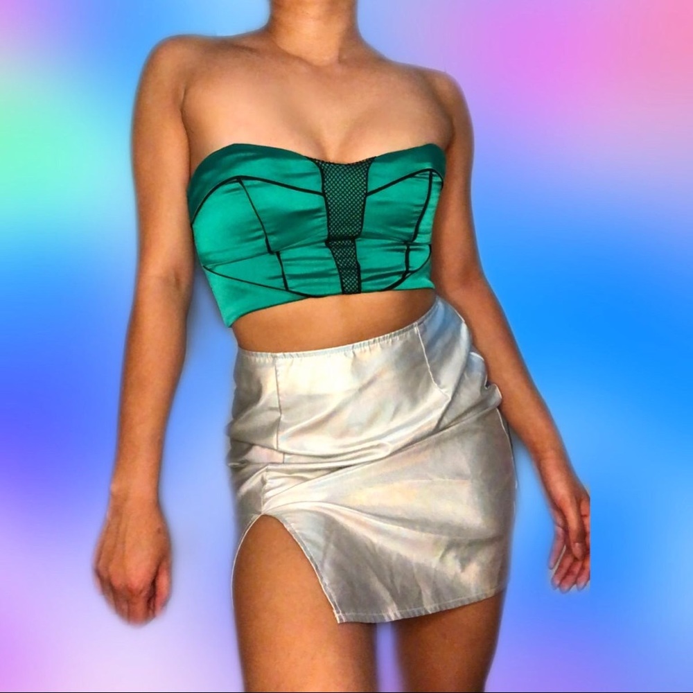 Bebe satin party top